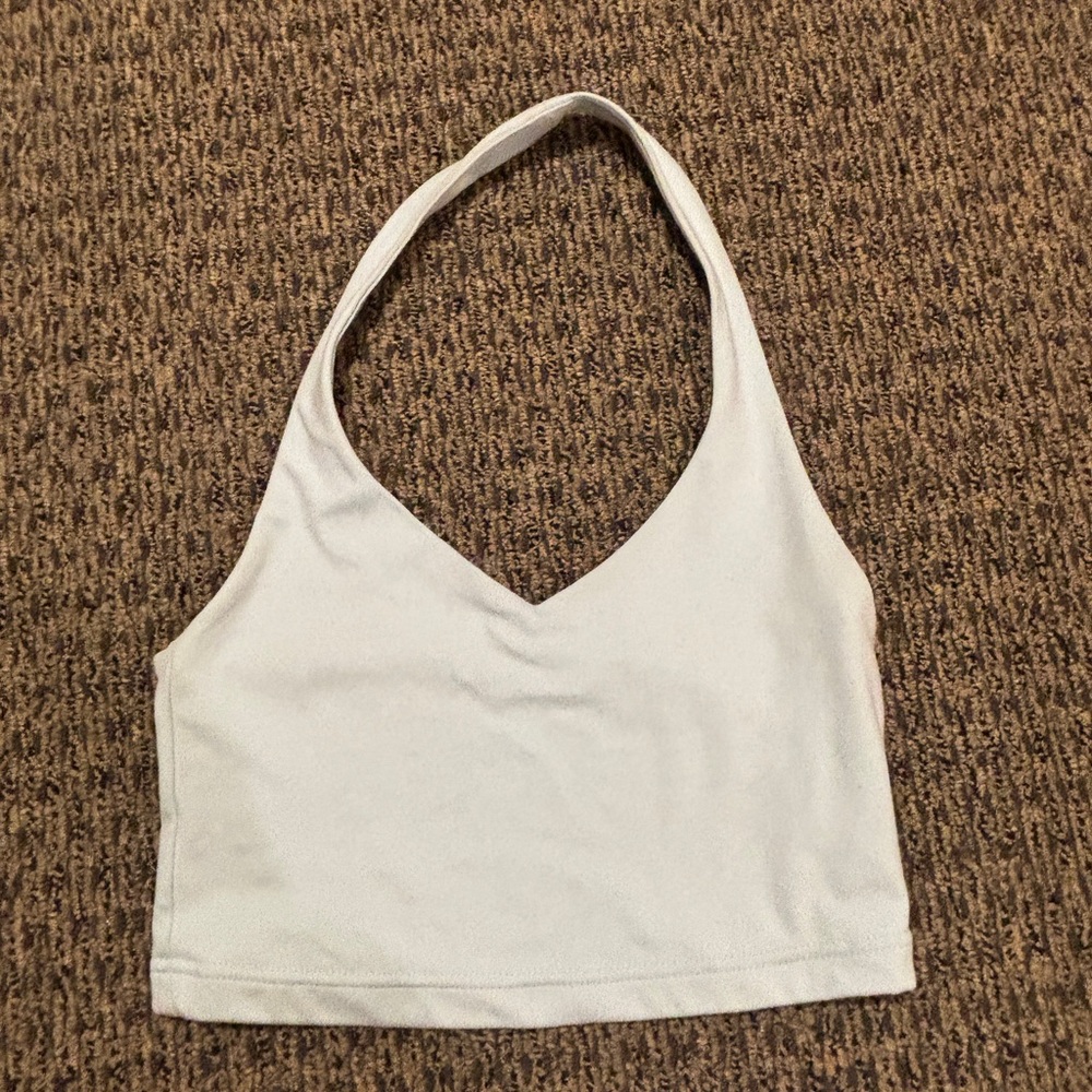 Chic blue Halter Crop Top